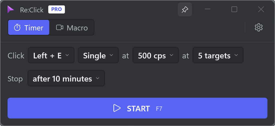 Re:Click in the Discord theme: blurple accent on Discord's dark grey.