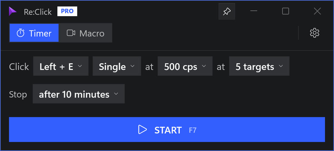 Re:Click in the Roblox theme: dark grey with the Roblox blue accent and square corners.